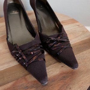 Stuart Weitzman Brown Low Heel Pumps